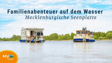 Embedded thumbnail for Familien-Urlaub auf dem Hausboot in der Seenplatte für die Großen, Mittleren und Kleinen